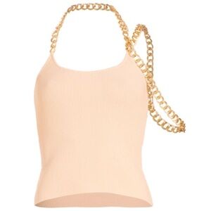 THE SEI Asymmetric Chain Knit Top